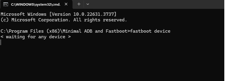 fastboot waiting