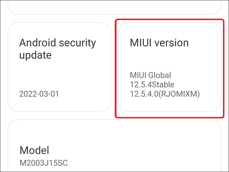 Xiaomi miui version